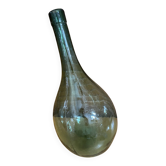 Bonbonne Dame Jeanne Ancienne Verre Soufflé Fond Rond Bouteille Vintag