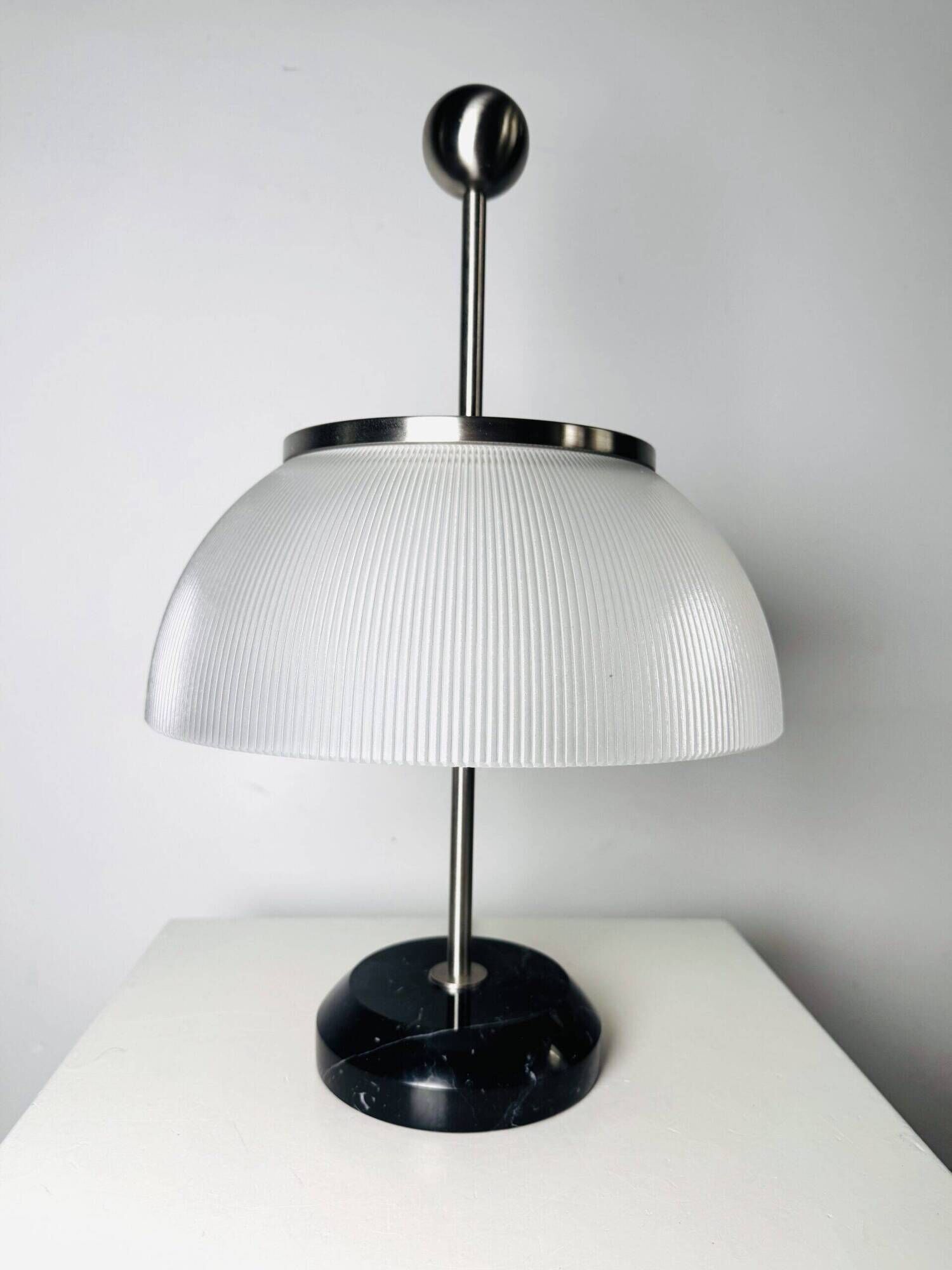 Model 'Alfa' Table Lamp With Marble Base By Sergio Mazza For Artemide, Italy 1950S Re-Issue