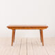 Teak extension dining table with concealed panels, Denmark, 60s