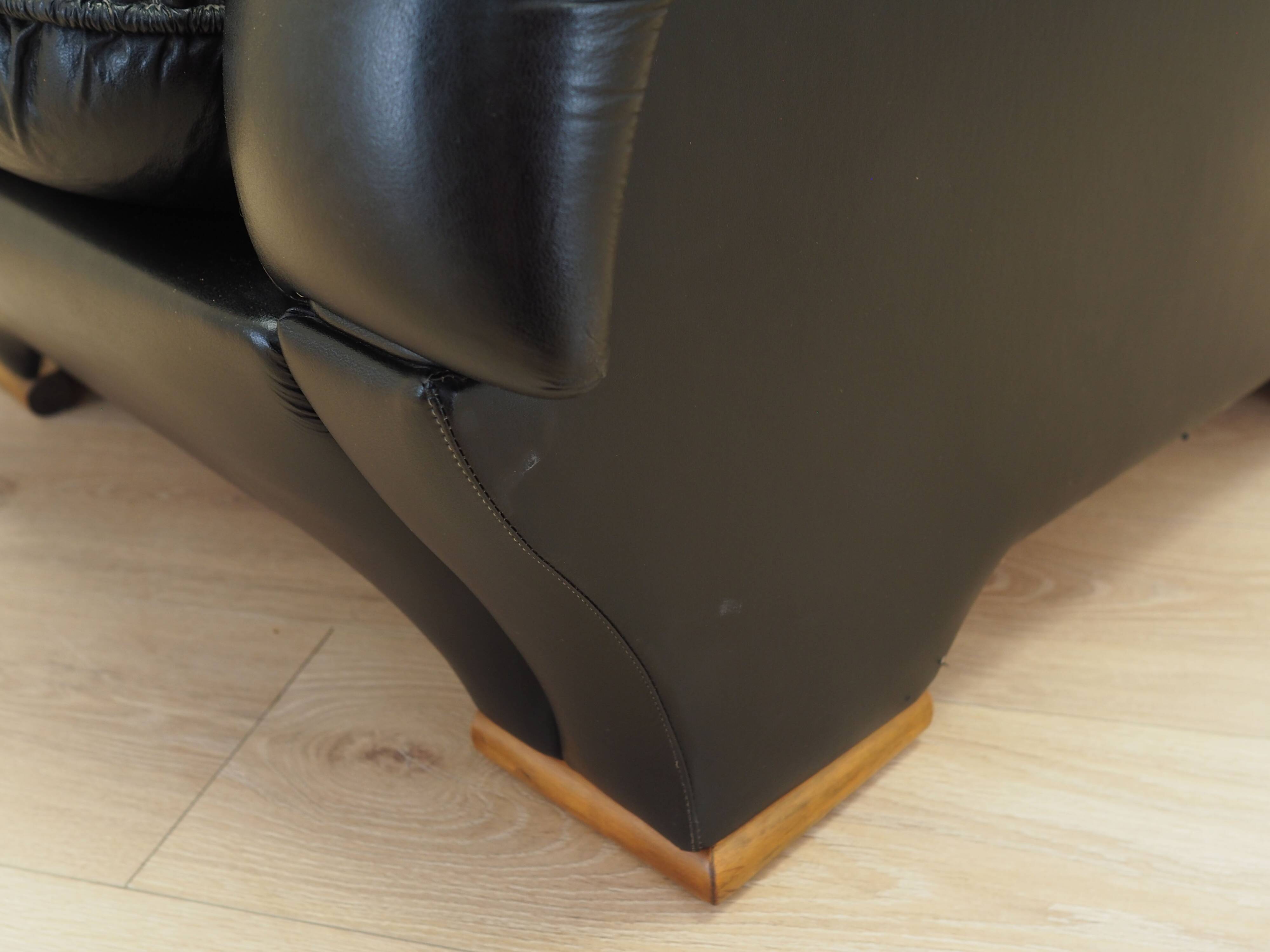 Black armchair, Italian design, 1980s, production: Italy
