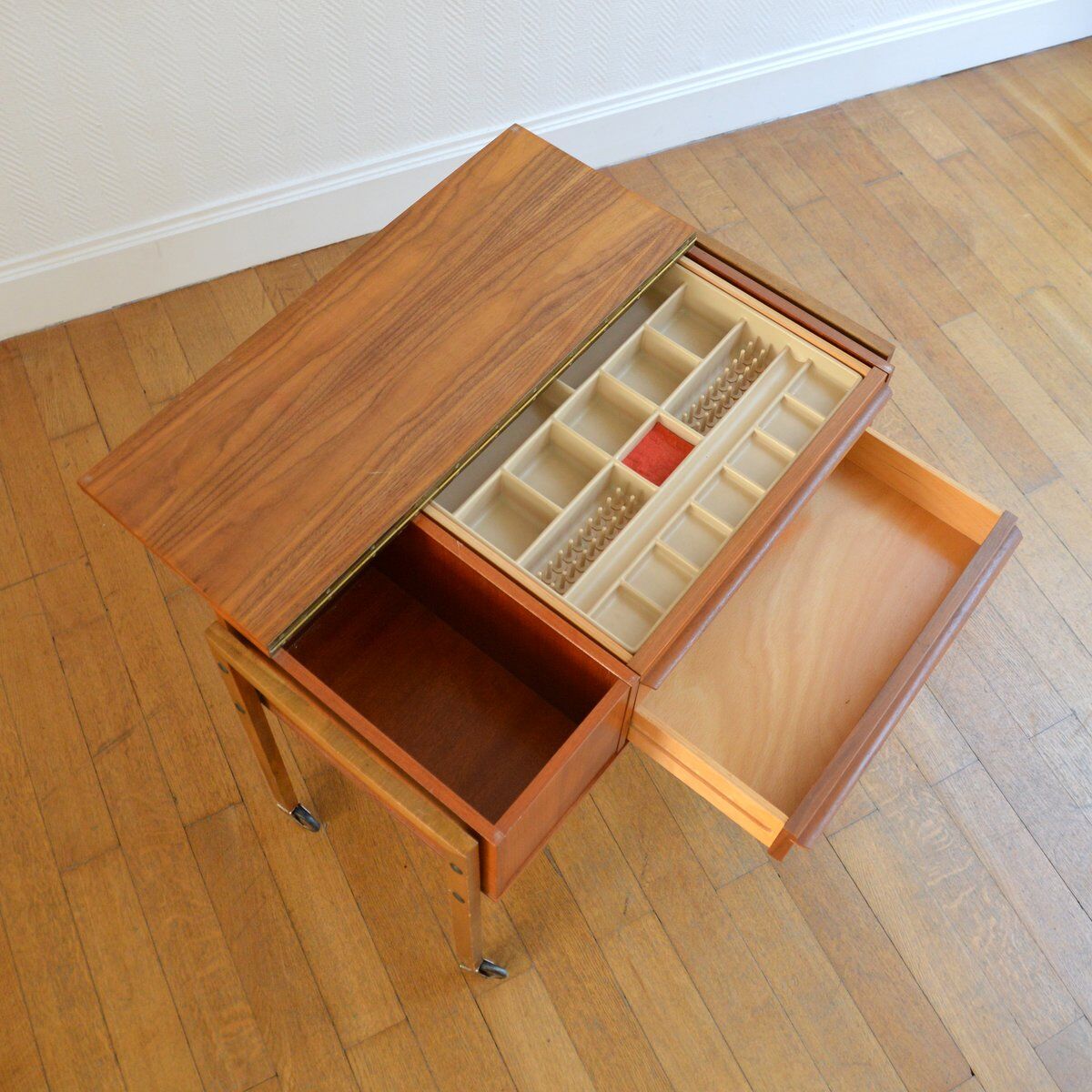 Scandinavian teak worker vintage 1960