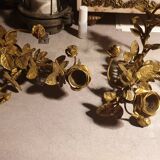 19th century bronze candlesticks