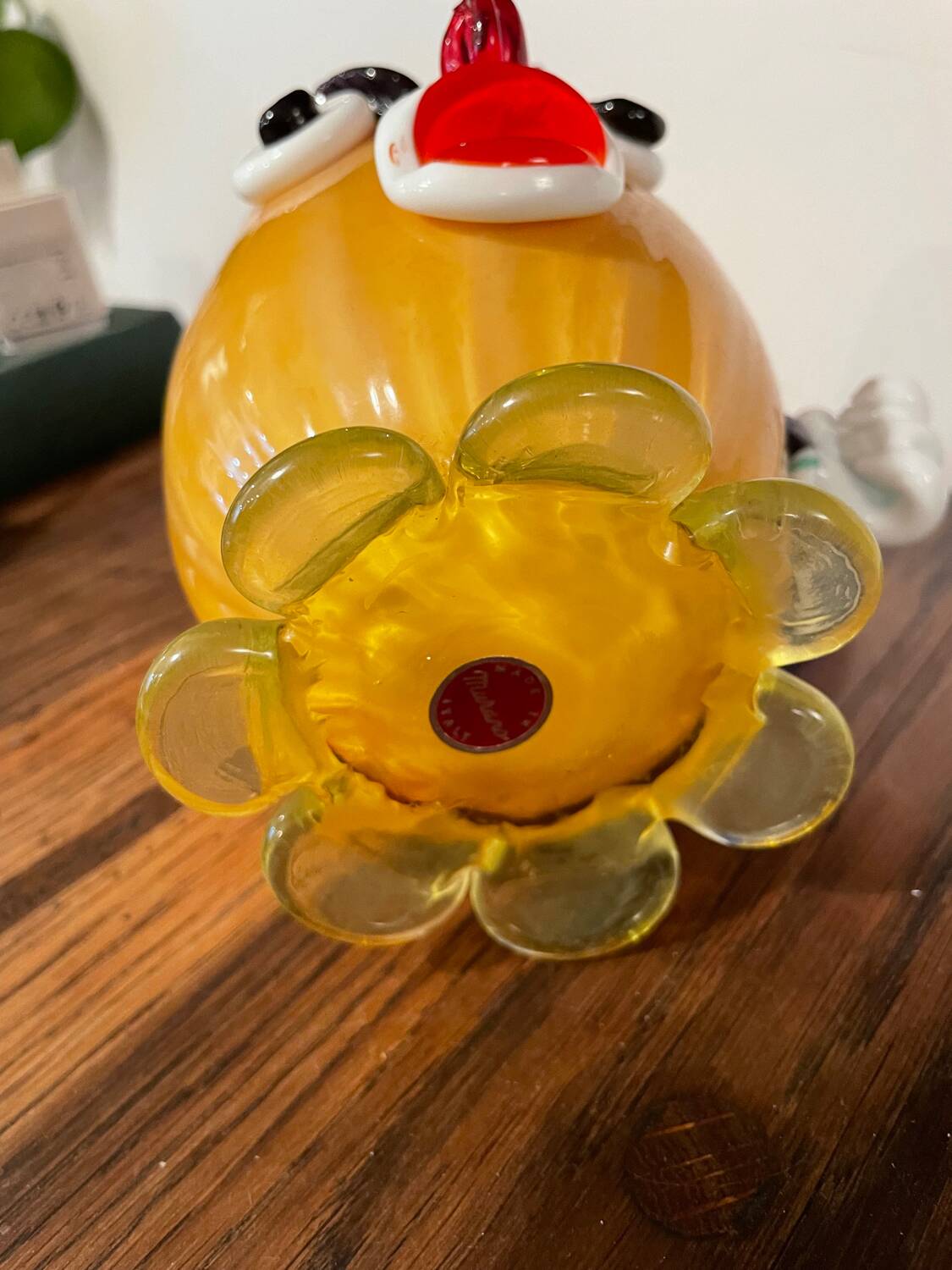 Vase chope verre Murano clown vintage