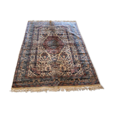 Old India Punjab wool carpet on cotton 190 x 124cm