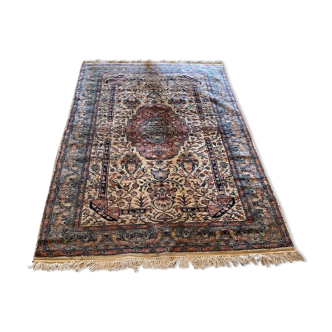 Old India Punjab wool carpet on cotton 190 x 124cm