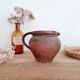 Small terracotta pitcher - old pottery - brutalist