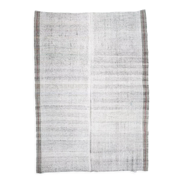 6x9 distressed gray vintage rug 195x280cm