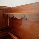 Buffet haut art and craft Art déco français en bois blond 1950 1960