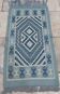 Traditional handmade blue and white kilim carpet 50x100cm