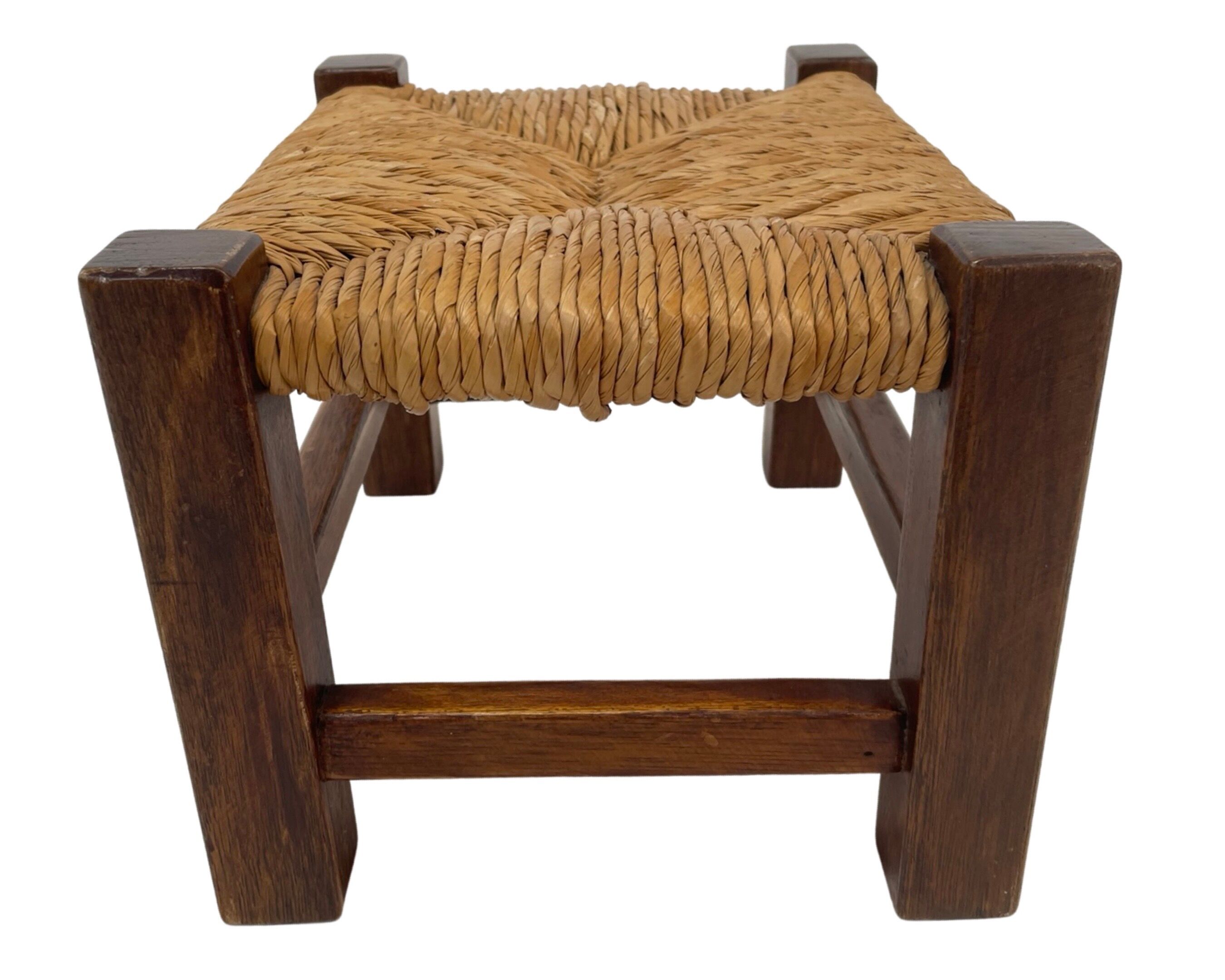 Vintage footstool stool minimalist
