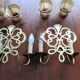 Paire d'appliques 1970 en laiton
