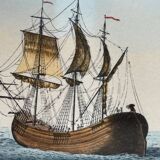 Pair of framed marine engravings