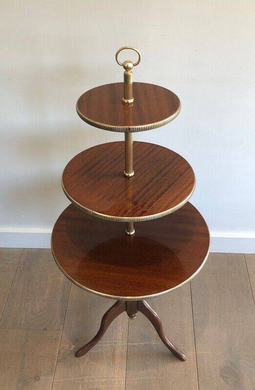 Neoclassical round table with triple tiers
