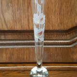 Bubbled glass soliflore and enamelled flowers