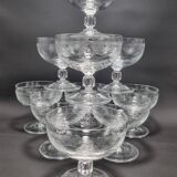 Set of 10 champagne glasses