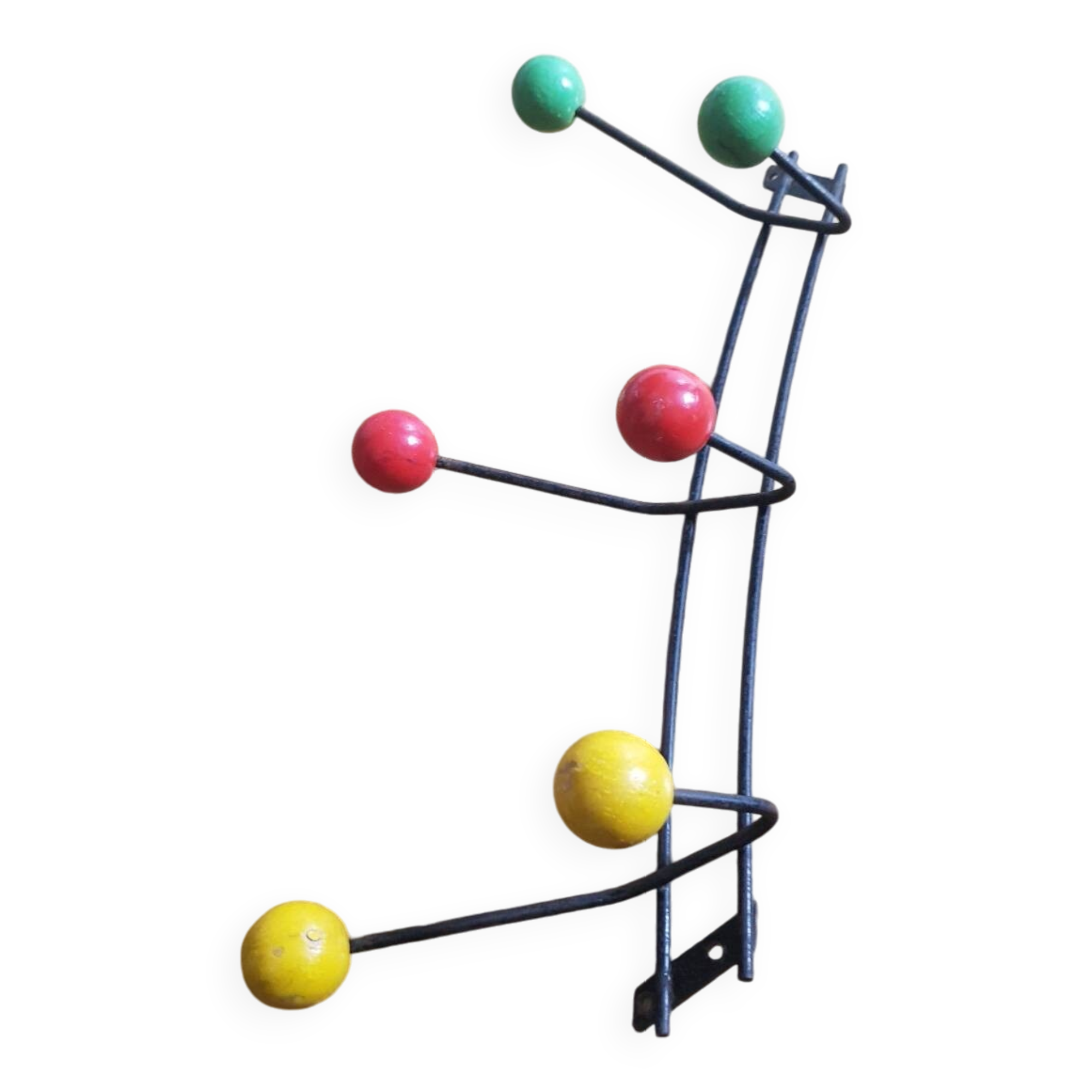 6-ball wall coat rack