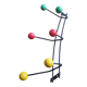 6-ball wall coat rack