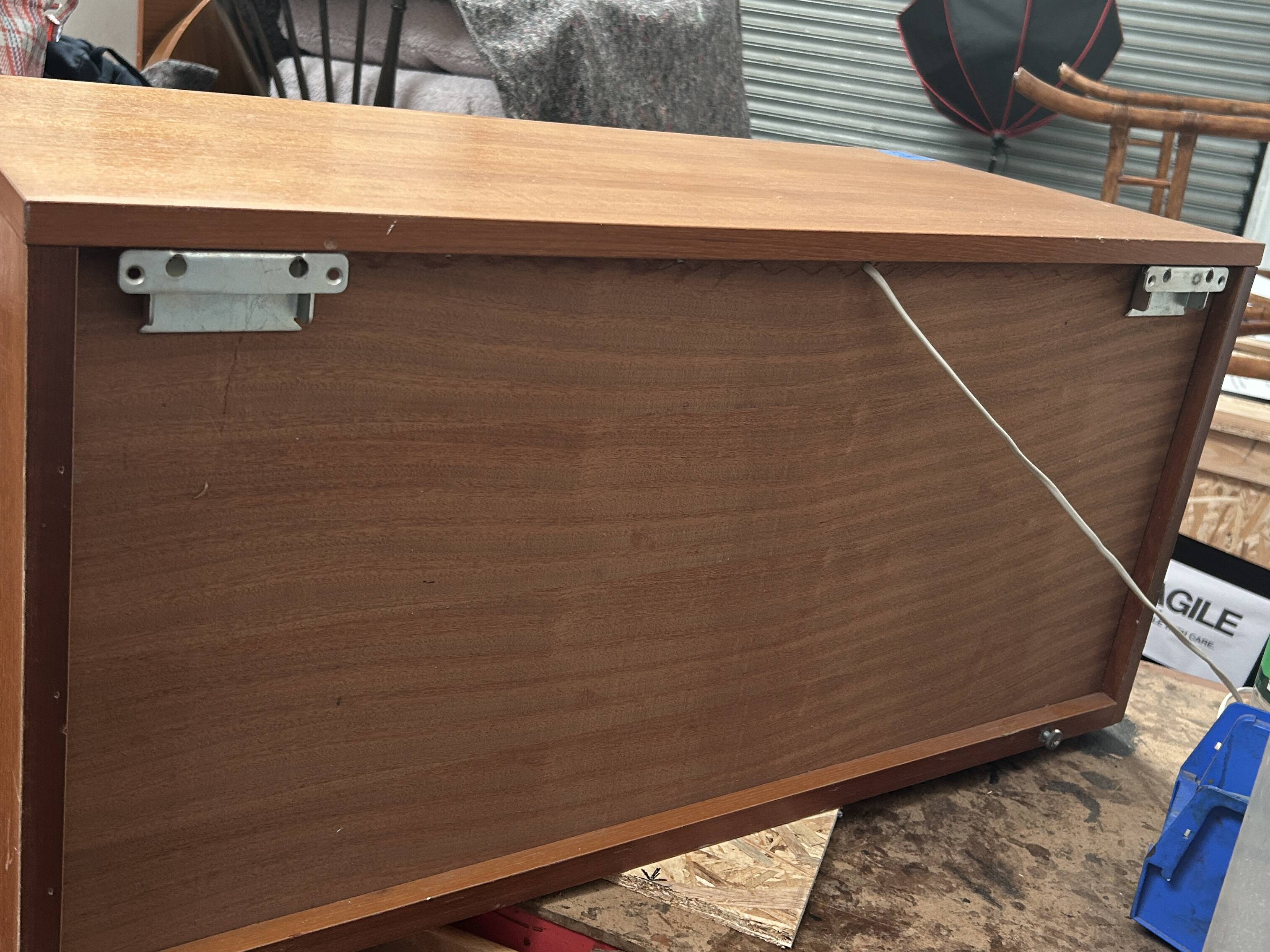 Mid-Century illuminated desk cabinet by Beaver & Tapley