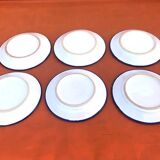 6 assiettes plates  en Faïence