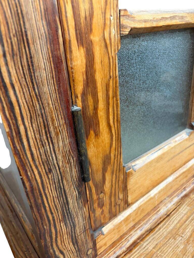 Vintage wooden display cabinet / wardrobe