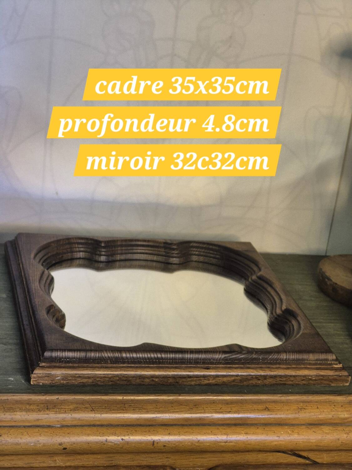 Wooden mirror