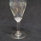 5 Old Port or Aperitif Glasses in Engraved Crystal with St Louis Palm Tree Decor?