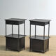 Set of iron bedside tables, 1910s