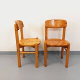 Set of 2 vintage Scandinavian chairs by Rainer Daumiller in pine from the 1960s.