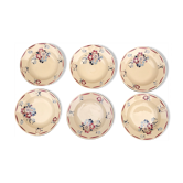 6 assiettes vintage en faïence de Luneville modèle Evreux