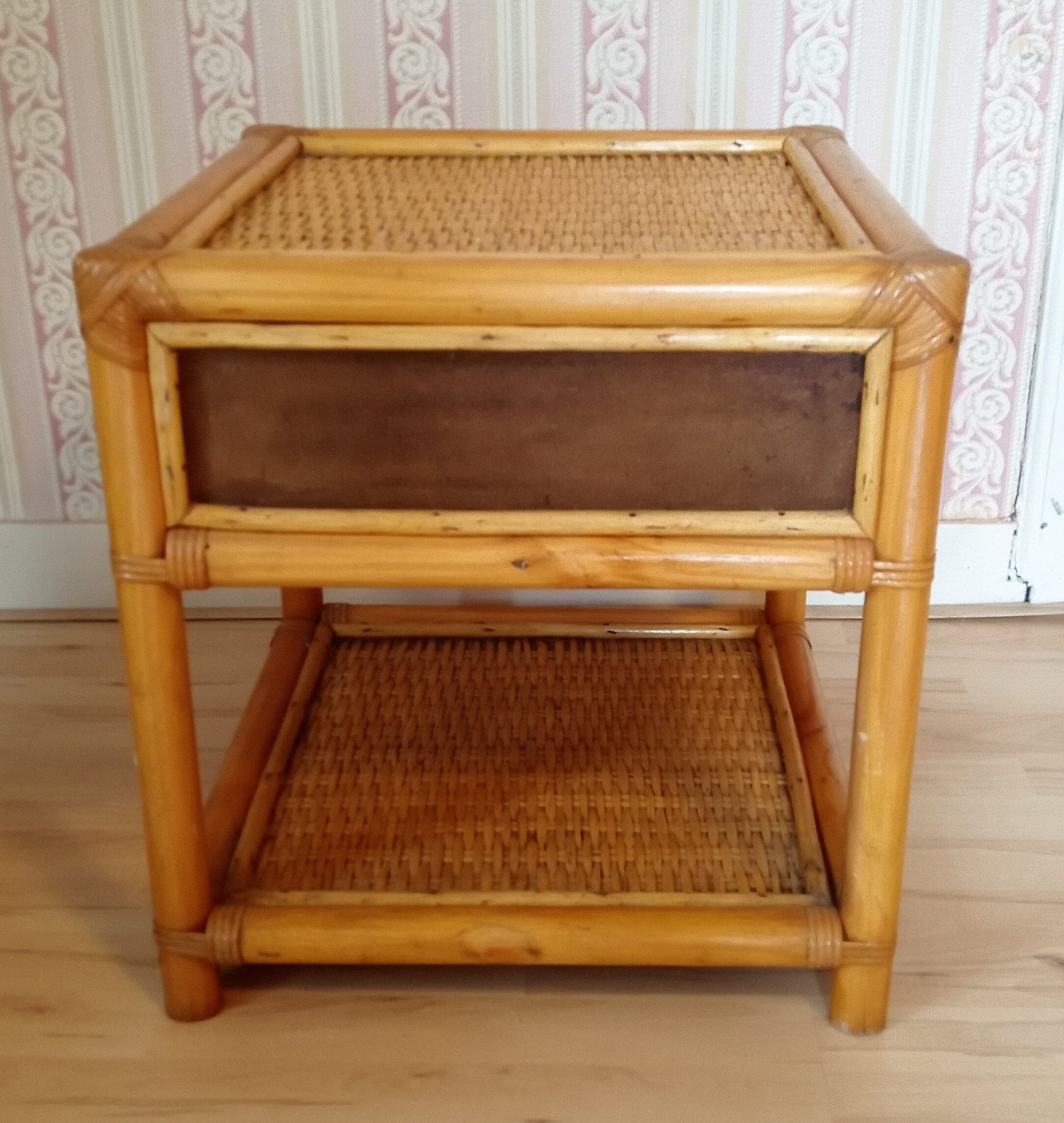 Rattan nightstand