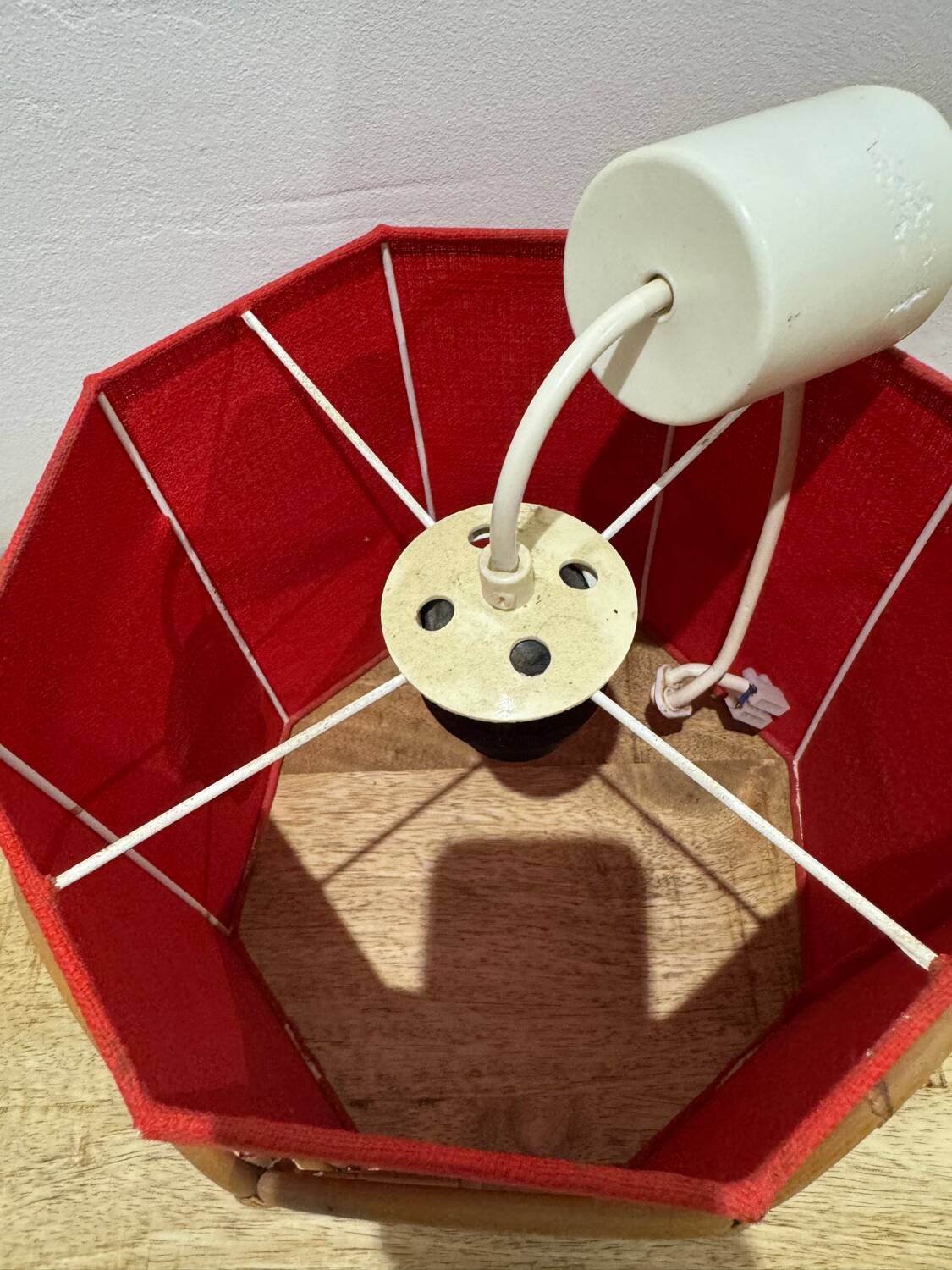 Vintage rattan pendant light