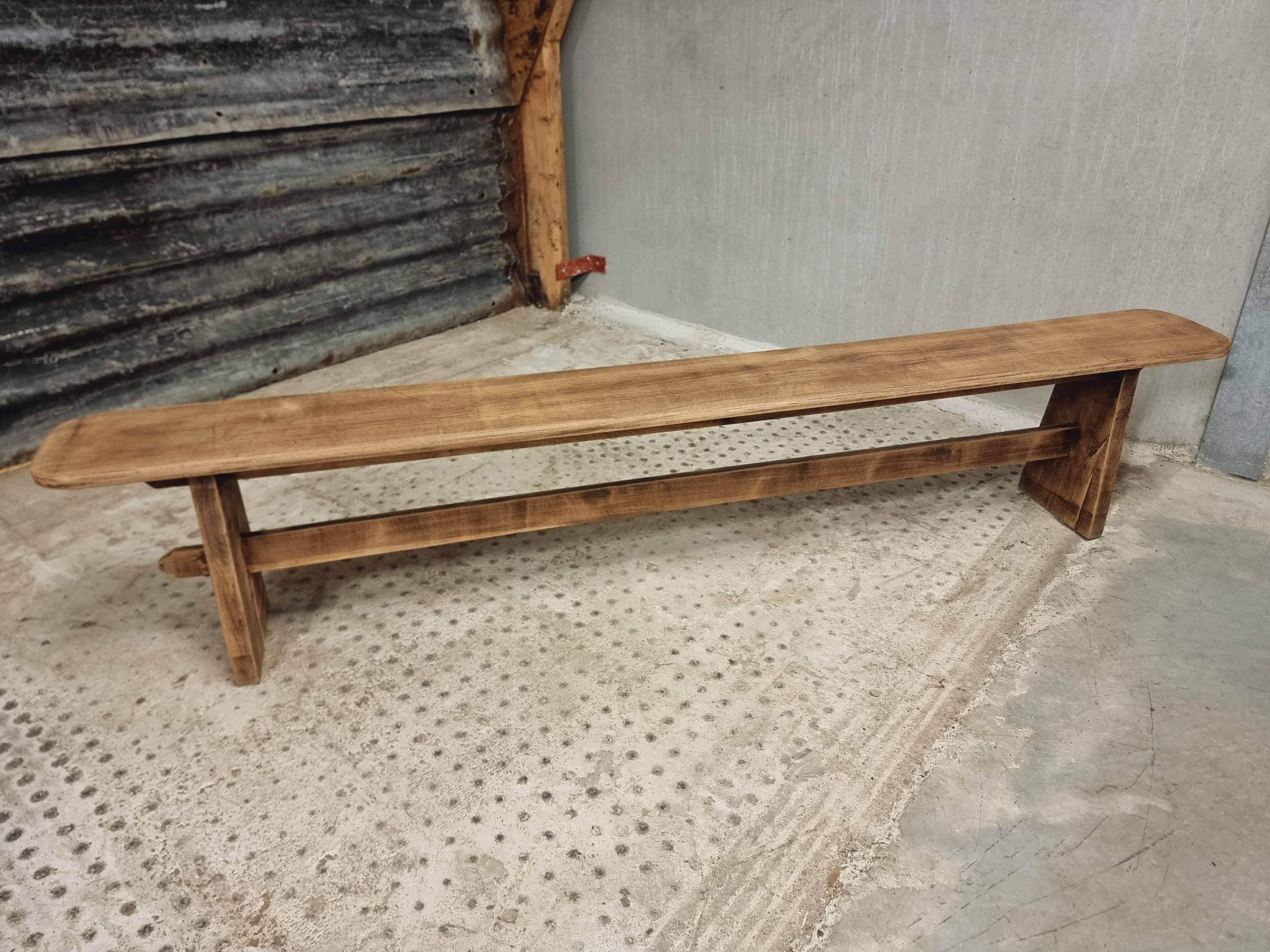 Old wooden bench side table 26 x 230 cm