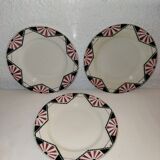 9 assiettes a dessert vintage décor Art déco