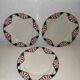 9 vintage dessert plates with Art Deco decor