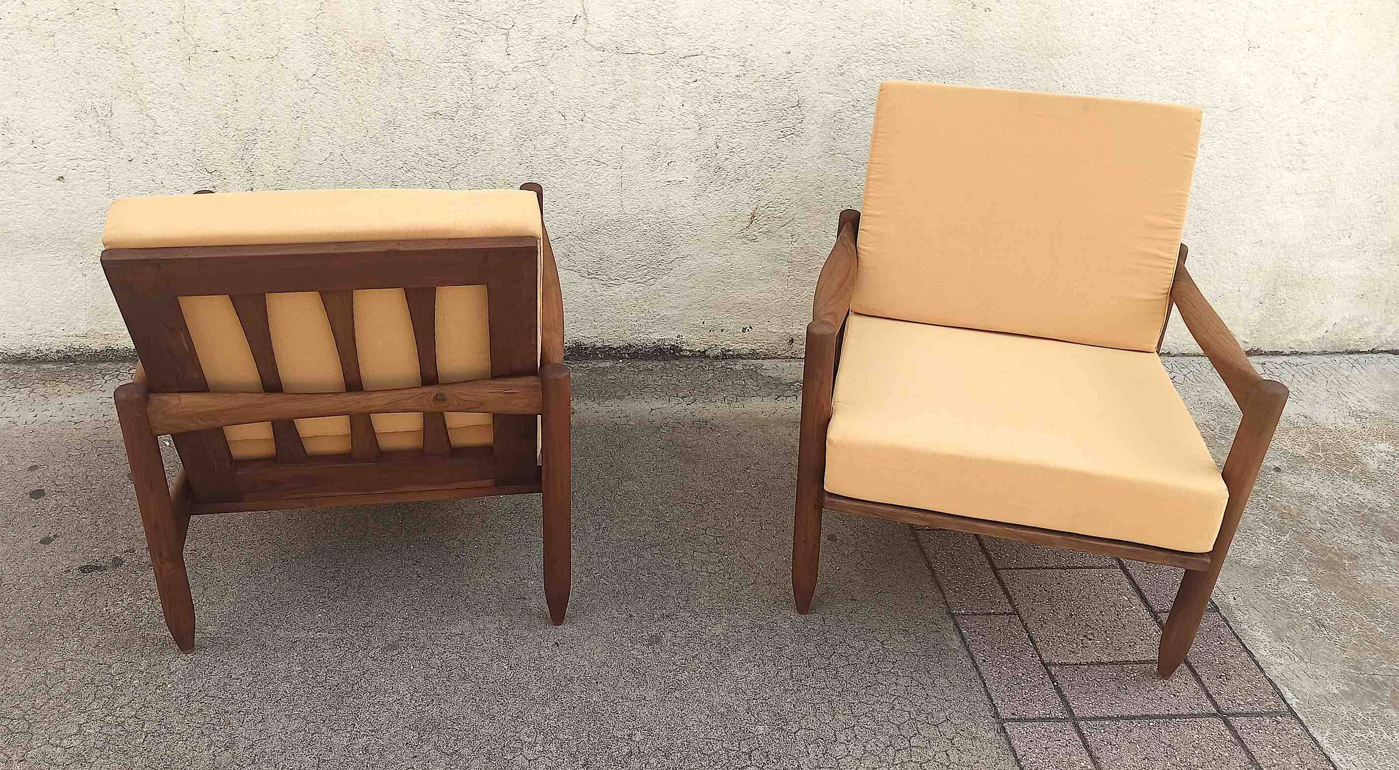 Pair of refurbished 1960s Scandinavian armchairs