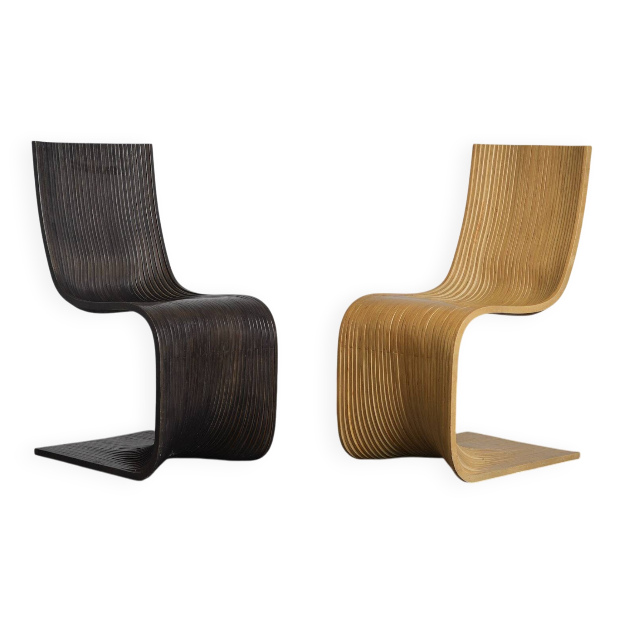 Pair of Contour Chairs by Alejandro Estrada for Piegatto, Guatemala, 2006
