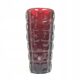 Mid-century modern vase, red soda glass, Ząbkowice, Poland, 1970s