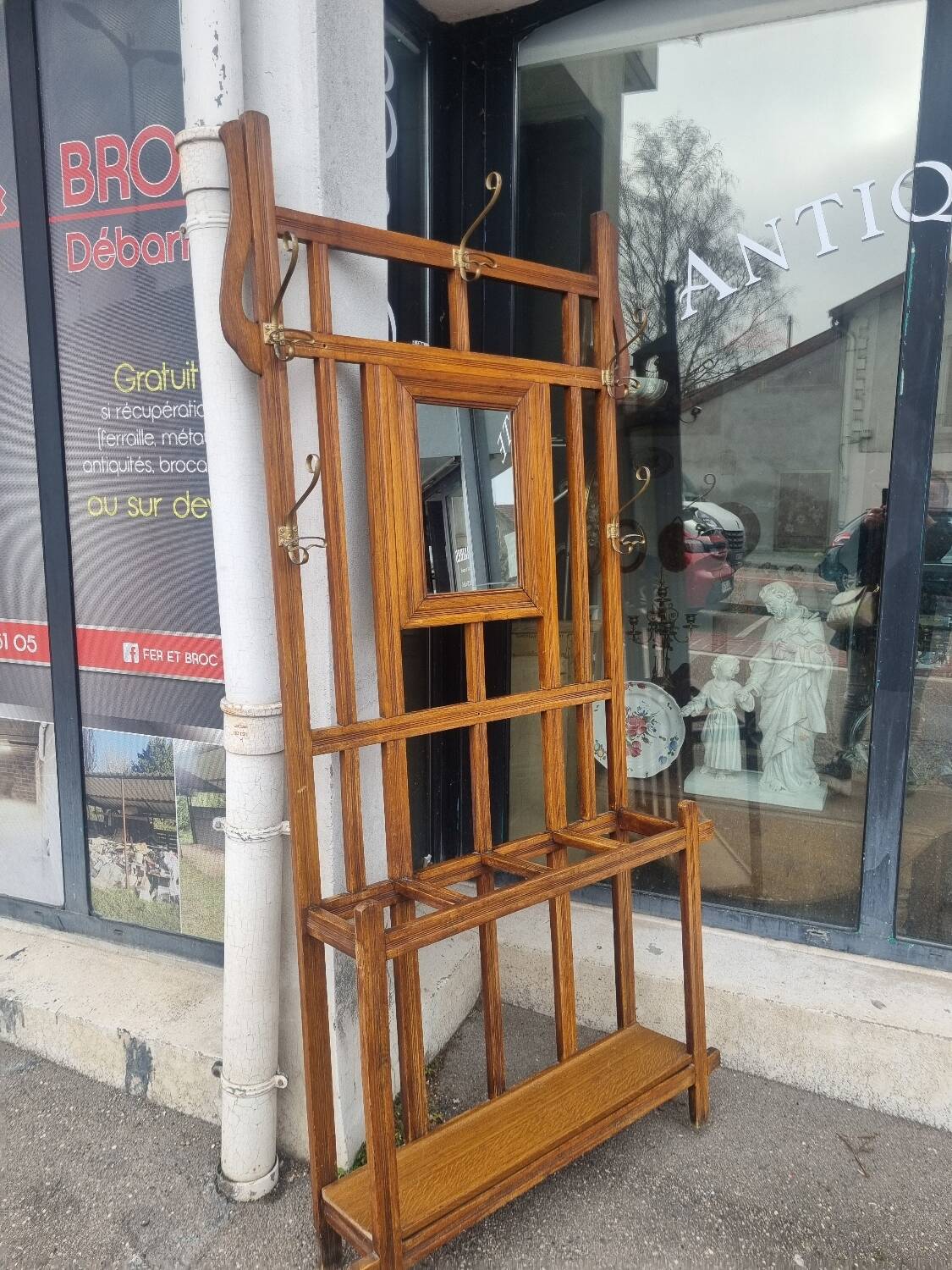 Old vintage coat rack wardrobe