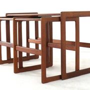 Arne Hovmand Olsen coffee table for Mogens Kold with 2 nesting tables.