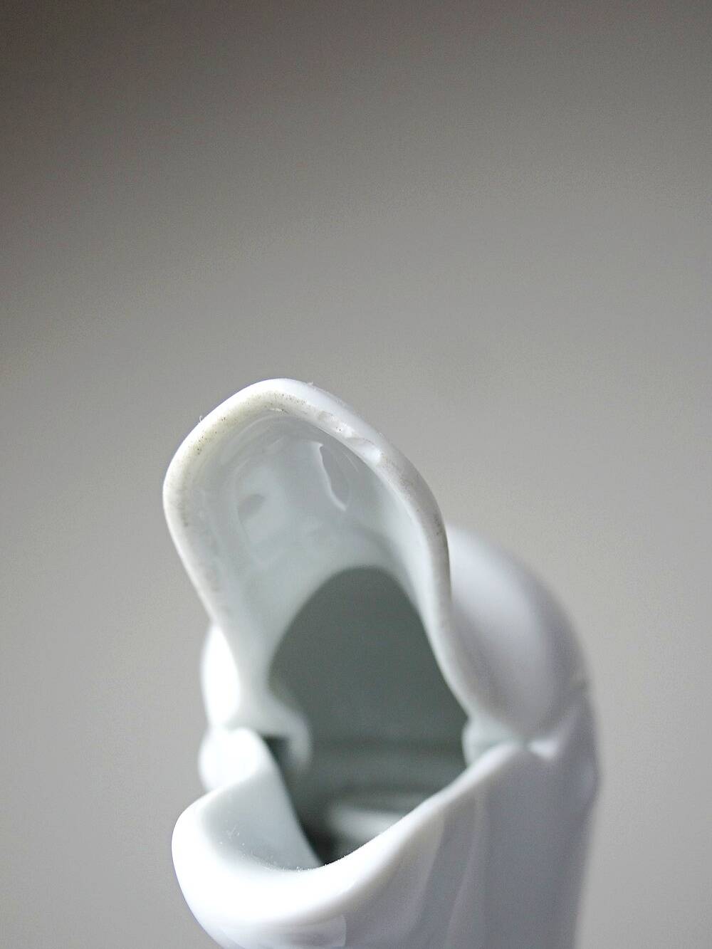 Vintage porcelain carafe from Limoges, white, model after Sandoz.