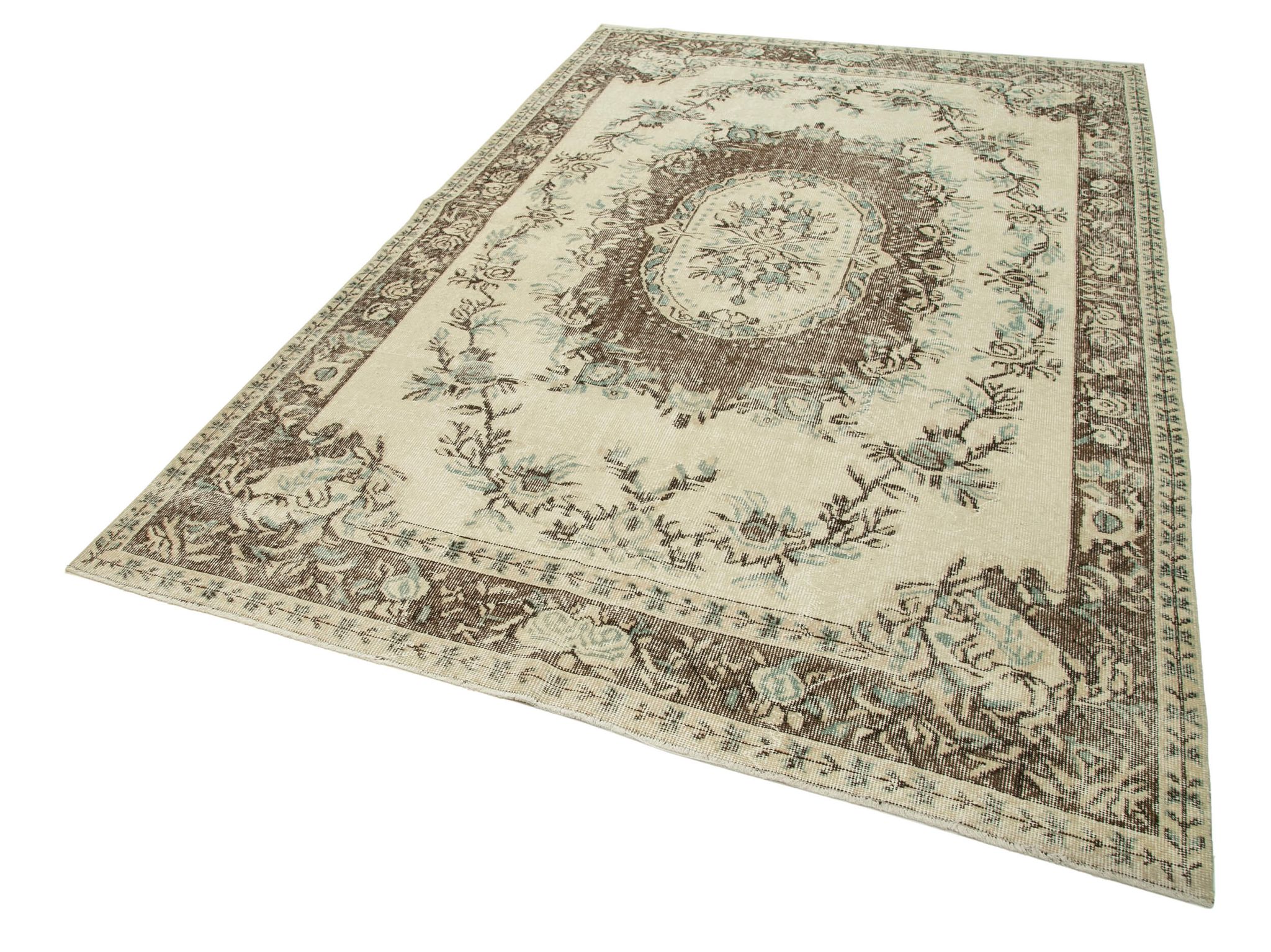 Anatolian Handwoven One-of-a-Kind 1980s Beige Rug 182 cm x 290 cm