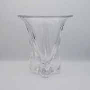 Art Vannes France - Large Sculptural Free-Form Vase - Solid Crystal 1950