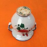 Années 1950   Céramique Italienne  Petit vase balustre à décor floral