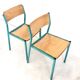 Paire de chaises d'écolier