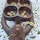 Grand jeu vintage Awale Oware en bois sculpté à la main, Nigéria, années 1980