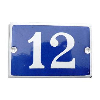 Enameled house number plaque