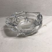 Former grand model Daum crystal ashtray signed France vintage