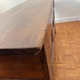 Grand coffre ancien en chêne massif – XIXe – belle patine d’origine