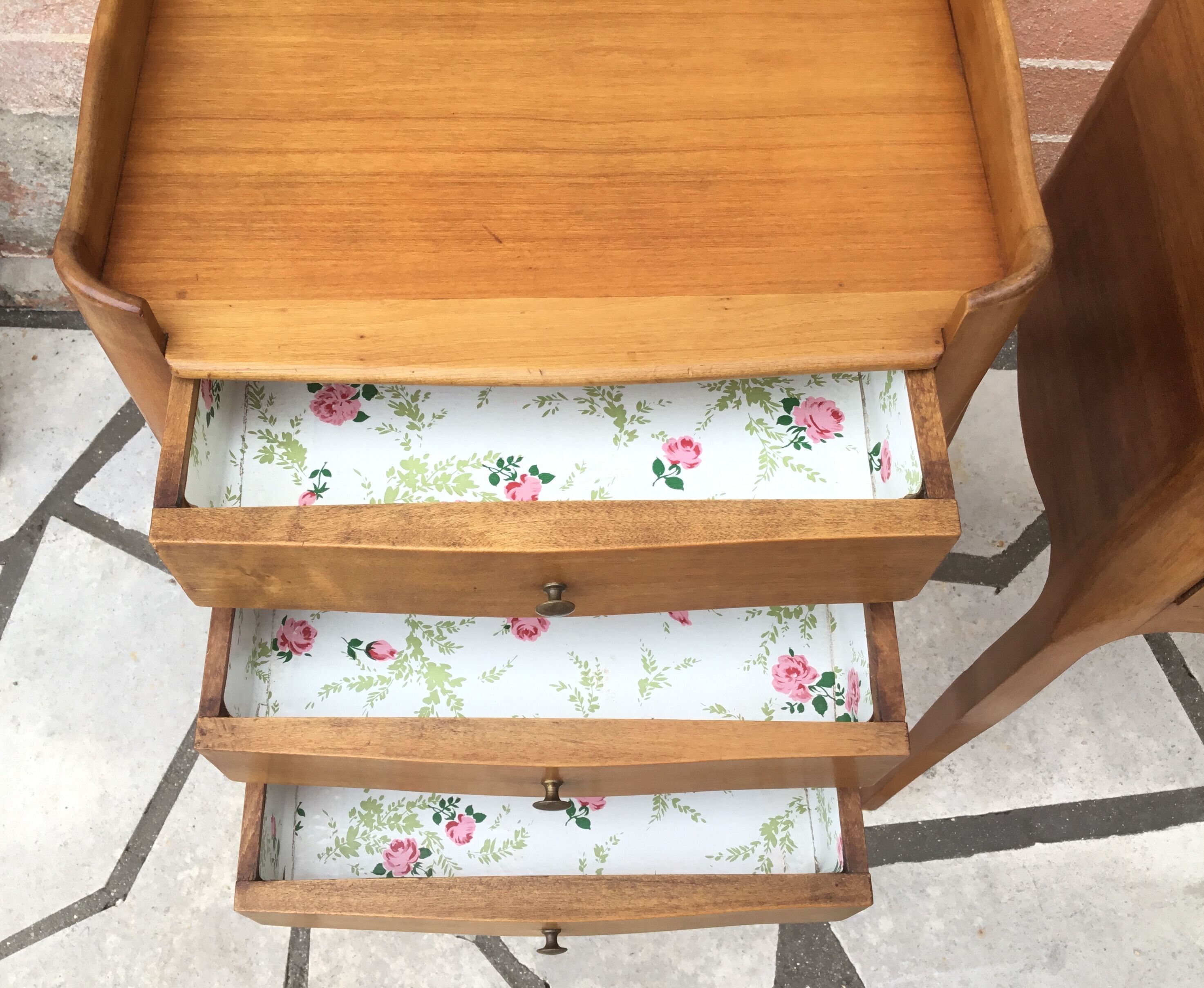 Louis XV style bedside pair