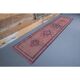 Vintage Turkish hand-knotted runner rug 84x353
